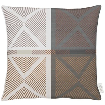 Obrázek Apelt Povlak na polštář, polyester, šedá/hnědá, 49 x 0,5 cm