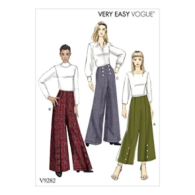 Obrázek Vogue Patterns V9282OSZ Damenhose, Taschentuch, Mehrfarbig, 15 x 0.5 22 cm