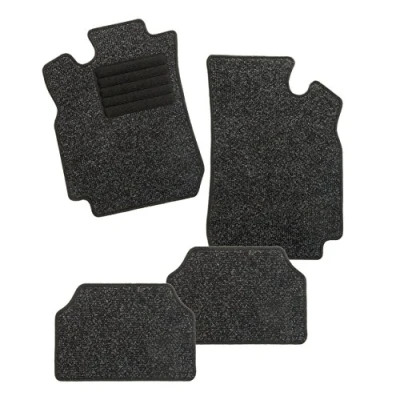 Obrázek Carfashion 254699 Basic Rips B02 rohož do auta Černá melírovaný Auto rohože černý ochrana Nášlapu černé s vysokým leskem Olemování sada bez držáku