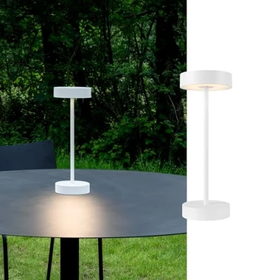 Obrázek SLV VINOLINA, stolní lampa, akumulátor, IP54, 2700/3000K, TOUCH, bílá