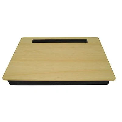 Obrázek PrimoLiving podnos ke kolenům 40 x 30 5 cm s držákem na tablet jako podložka laptop pohovka nebo do postele v béžové barvě