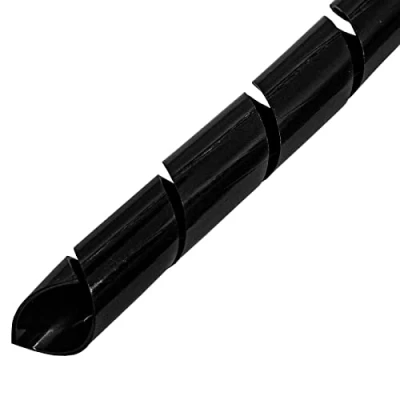 Obrázek Lumonic Spiralkabelschlauch schwarz 5m I 4mm Spiralband für Kabel mit 1,5 10mm Durchmesser Flexibler Kabelschlauch Schutz private &amp; industrielle