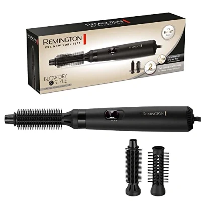 Obrázek Remington Kartáč na teplý vzduch [vč. 2 nástavců: 19 mm a 25 kulatý kartáč] Blow Dry&amp;Style (schne styluje pro tvar plnost, ideální krátké vlasy), stupně topení foukání, Airstyler