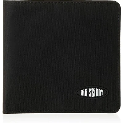 Obrázek Big Skinny Men&#039;s World Slim Wallet mit Reißverschlussfach, für bis zu 35 Karten, Schwarz