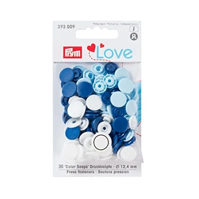 Obrázek Prym 393009 Love druk Color KST 12,4 mm modrá/bílá/světle modrá, polyester