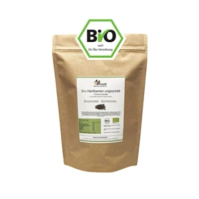 Obrázek my mosaik Bio semena konopí (1000 g), bohatá na živiny a veganská, nízkosacharidová, esenciální nenasycené omega 3 6 mastné kyseliny