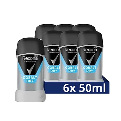 Obrázek Tuhý deodorant Rexona Men Cobalt Dry antiperspirant, balení 6ks (6 x 50 ml)