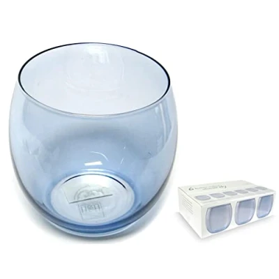 Obrázek H&amp;h sada 6 bicchieri bubbly sky in vetro azzurro cc 460