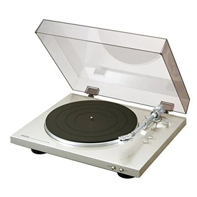 Obrázek Denon Plně automatický gramofon DP 300 F (řemenový pohon, integrovaný předzesilovač) prémiový stříbrný