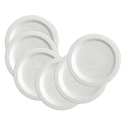 Obrázek Weck Jar Keep Fresh Kunststoff Deckel, 6er Pack Small = 60mm weiß