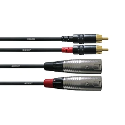 Obrázek CORDIAL kabel AUDIO dvojitý XLR male/Rca 1,5 m Essentials RCA