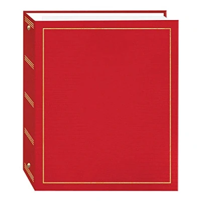 Obrázek Pioneer Photo Albums Magnetické fotoalbum se 3 kroužky, samolepicí, 100 stran (50 listů), červené, střední