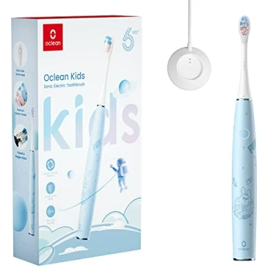 Obrázek Oclean Sonic Elektrische Zahnbürste für Kinder, weiche kinderfreundliche Borsten, ultra leise Bürsten, 2 Minuten eingebauter Timer, IPX7 wasserdicht, Kinder ab 5 Jahren (blau)