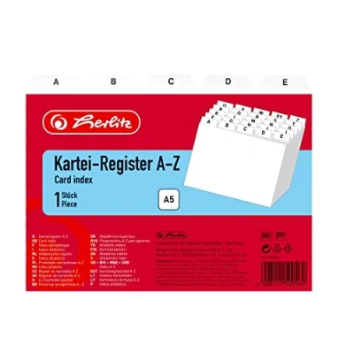 Obrázek Herlitz 1500560 kartotéční registr PP A5 bílý