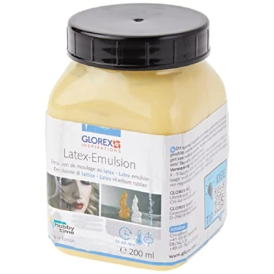 Obrázek GLOREX 6 2703 000 latexová emulze, 200 ml, na vzduchu tvrdnoucí, přírodní tvarová hmota 1složkové bázi kaučukového stromu, šetrné k pokožce, barvené