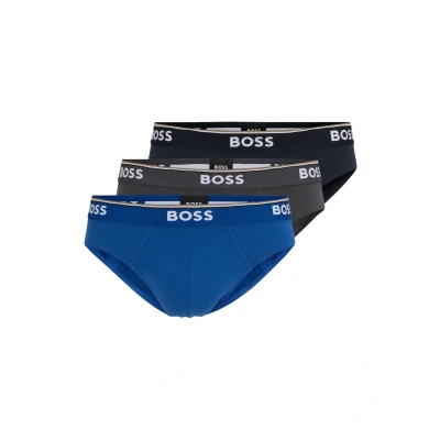 Obrázek BOSS Brief Power 3 PACK Kalhotky, Muži, Velikost: Small, Open blue