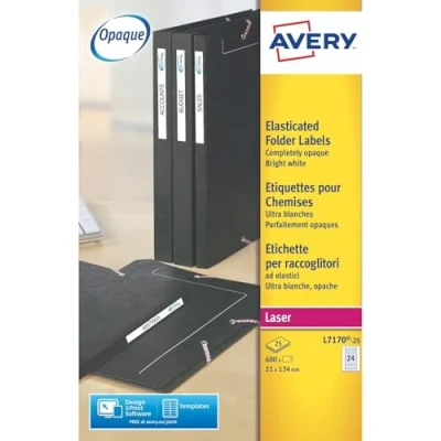 Obrázek Avery Eurofolio etikety na pořadače, zadní štíty, pro laserové tiskárny, 600 kusů