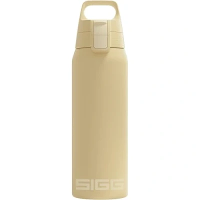 Obrázek SIGG Izolovaná láhev na pití Termoska Shield Therm One Opti Yellow sycené nápoje zabezpečená proti vytečení vhodná do myčky nádobí bez BPA 90% recyklovaná ušlechtilá ocel světle žlutá