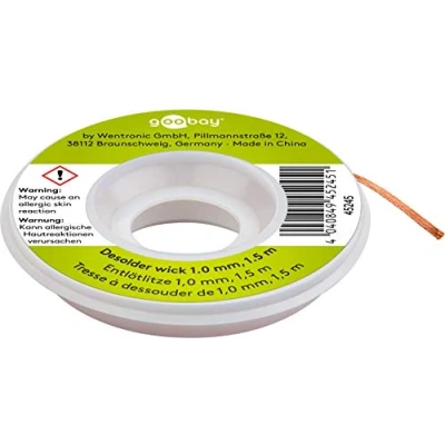 Obrázek Odpájecí lanko Fixpoint 45245 1, 0 mm pro odstranění pájecích prostředků z pájených míst, 1mm