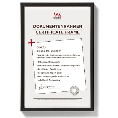 Obrázek Židle s hliníkovým rámem, design Walther, černá, 21 x 29,7 cm