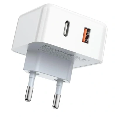 Obrázek Aioneus 20W USB C nabíječka, 2 porty síťový zdroj, vícenásobná rychlonabíječka USBC zástrčka PD 3.0 napájecí adaptér Pro iPhone 16 15 14 13 12 11 Max Plus SE