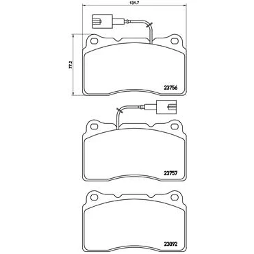 Obrázek Sada brzdových destiček, kotoučová brzda BREMBO P 23 134