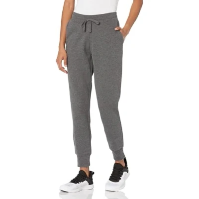 Obrázek Amazon Essentials Dámské fleecové tepláky (k dostání v nadměrné velikosti), tmavě šedé melírované, S