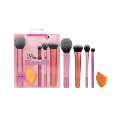 Obrázek Real Techniques Everyday Essentials + sada houbiček na make up, štětec up a houbička mixér podklad, růž, bronzer, oční stíny pudr, 5dílná