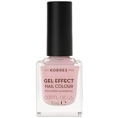 Obrázek KORRES Sweet Almond Nail Colour 05 candy pink, veganský lak na nehty s gelovým efektem, bez silikonu a parabenů, 11 ml