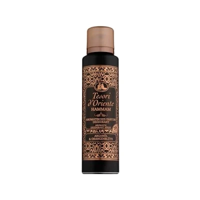 Obrázek Tesori d&#039;Oriente Parfum deodorant &#039;Hammam&#039;, 150 ml, aromatický sprej s arganovým olejem a pomerančovým květem, vůně ke snění, ochrana 24 h, wellness rituál pro tělo smysly