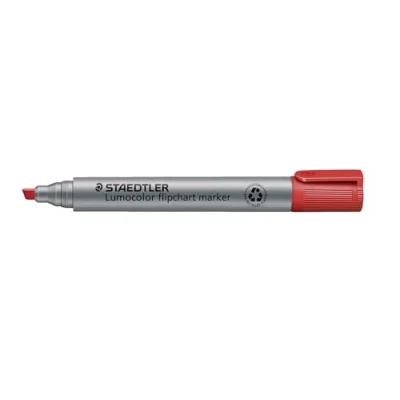 Obrázek STAEDTLER 356 B 2 Lumocolor Flipchartový popisovač klínový hrot, nebo 5 mm, 10 kusů, červený
