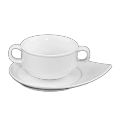 Obrázek Holst Porzellan TH 025 SET 2 CF šálek na polévku/polévku horní 0,25 l spodní straně CF, bílý, 18 x 14 6, 4 cm