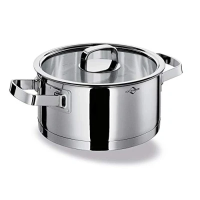 Obrázek Küchenprofi hrnec SAN REMO 20 cm výška 9,5 na vaření 2,5 l indukční z ušlechtilé oceli víko bezpečnostního skla