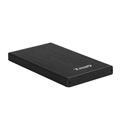 Obrázek TooQ TQE 2527B Gehäuse für 2,5 Zoll Festplatten (SATA I/II/III bis 9,5 mm Höhe, USB 3.0), Aluminium, LED Anzeige, schwarz, 50 g