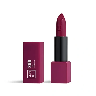 Obrázek 3INA MAKEUP The Lipstick 390 tmavofialová rtěnka matná s vitaminem E a bambuckým máslem Dlouhotrvající vysoce pigmentovaný krém vanilková vůně Vegan Cruelty Free