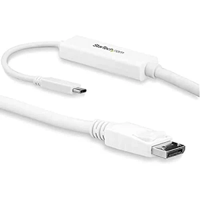 Obrázek StarTech.com 3m kabel USB C na DisplayPort 4K 60Hz kompatibilní Thunderbolt 3 typ bílý