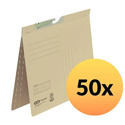 Obrázek ELBA 100560100 závěsné sešívačky 50 ks kartónů obchodní sešívání a děrování z kartonu manila 320 g/m² chamois