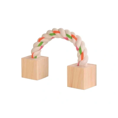 Obrázek Hračka pro hlodavce TRIXIE bavlněný uzel s dřívky 20cm