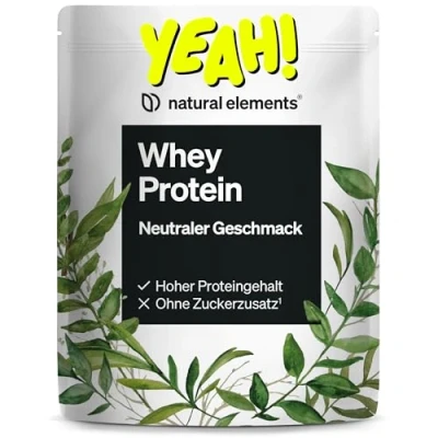 Obrázek Whey Protein prášek neutrální 1 kg 25 g proteinu v jedné porci bez sladidel, aromat vysoká dávka vyrobeno Německu a laboratorně testováno