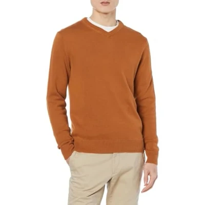 Obrázek Amazon Essentials Herren Pullover mit V Ausschnitt (in Übergröße erhältlich), Rostfarben, XXL
