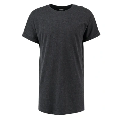 Obrázek Urban Classics LONG Shaped Turnup Jednoduché tričko charcoal, Muži, Velikost: Large, Charcoal