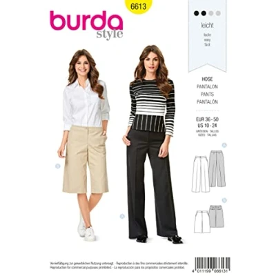 Obrázek Burda Schnittmuster B6613 Hosen und Shorts Papier 19 x 13 1 cm weiß