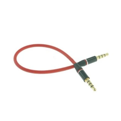 Obrázek System S jack na 4pólový 3,5 mm audio stereo headset AUX kabel prodloužení 25 cm
