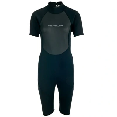 Obrázek Trespass Scubadive, Black, S, krátký neoprenový oblek se zipem 7 mm pro dámy, small, černý