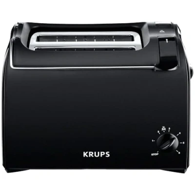 Obrázek Krups Toustovač pro Aroma KH1518 zásuvka na drobky 6 stupňů opálení funkce zvedání 2 otvory plátky 700 W