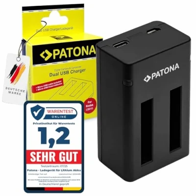Obrázek PATONA Nabíječka Dual vhodná pro akumulátor Kodak LB 015 kompatibilní s kamerou WPZ 2
