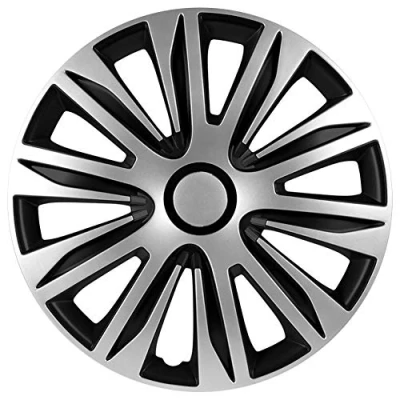 Obrázek AUTO STYLE Sada ozdobných krytů kol Nardo 15 palců stříbrná/černá