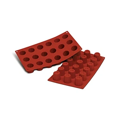 Obrázek Silikomart SF033 Mini CANNELÉ Silikonform Ø35 h 35 mm, Silikon, Rot