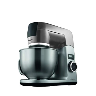 Obrázek Grundig Kuchyňský robot KMP8650S, 1000 W, 4,6 l mísa na míchání z ušlechtilé oceli, černá/stříbrná