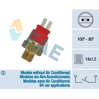 Obrázek FAE 36250 Bimetalový teplotní spínač ventilátor chladiče